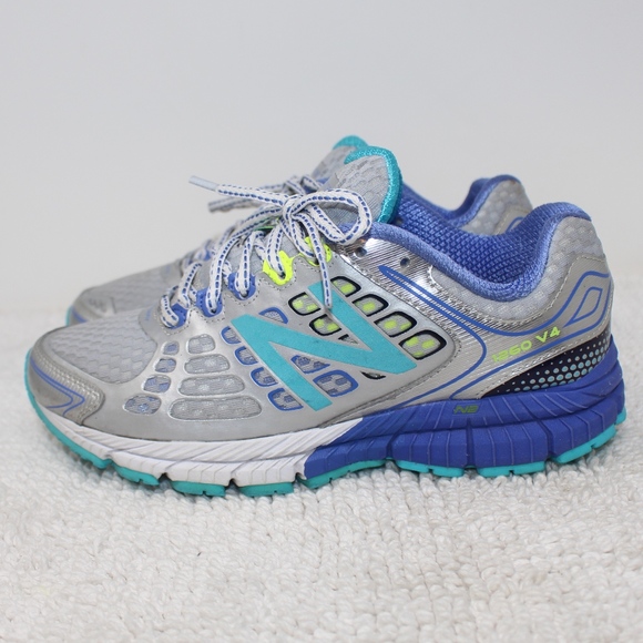 New Balance Shoes - New Balance V4 Silver Blue Sneakers Size 7